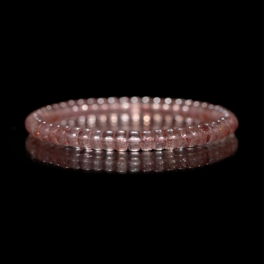 Strawberry Quartz Bracelet – Barrel Beads (6mm)