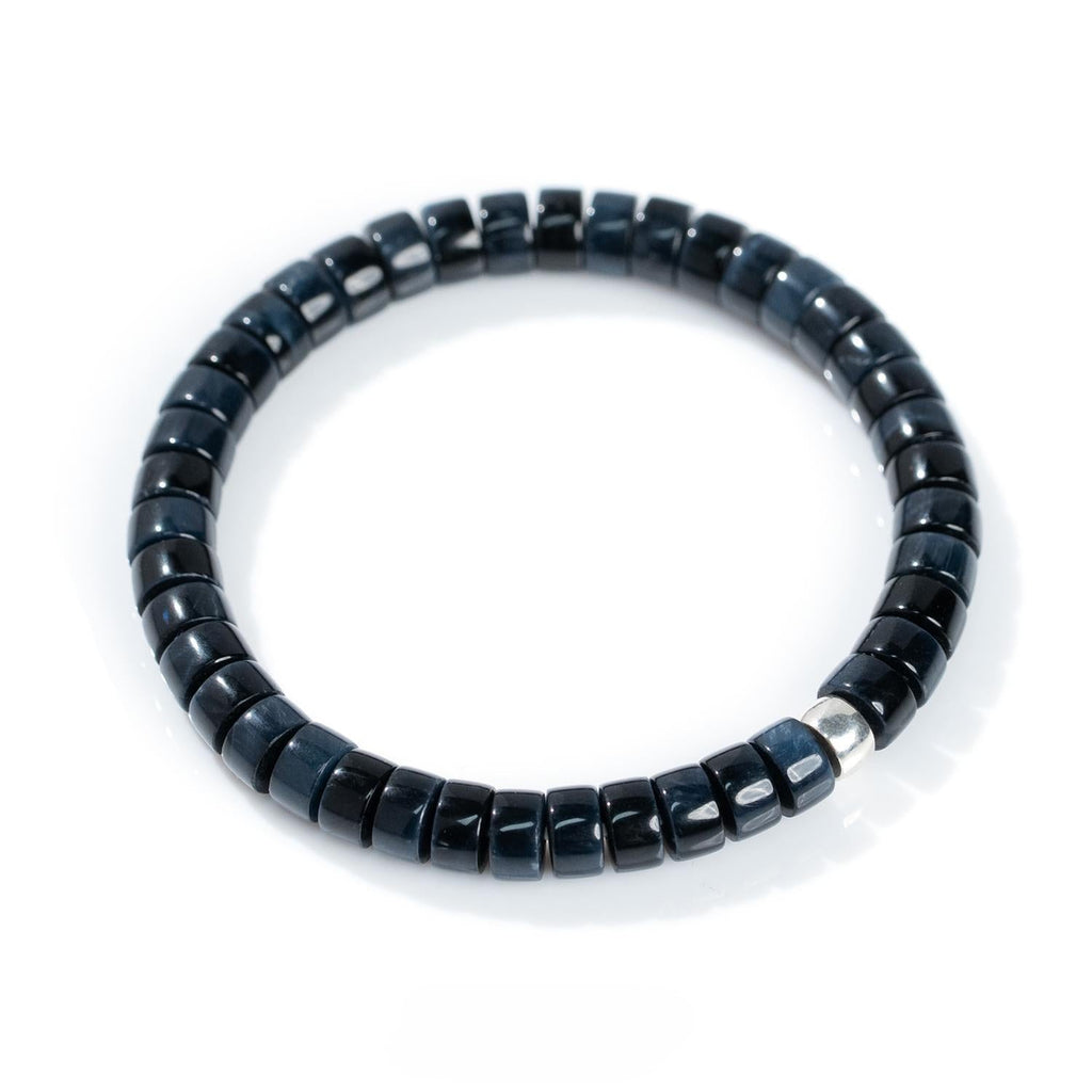 Blue Tiger’s Eye Energy Bracelet – Barrel Beads (7mm)