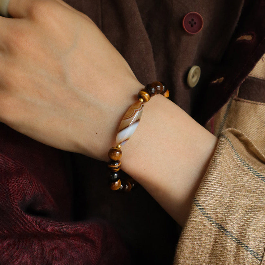 Tiger Vein Agate Talisman (8 mm)