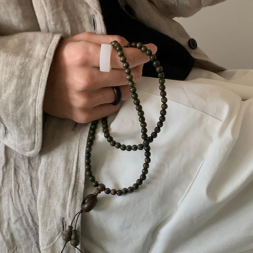 Green Sandalwood Mala Bracelet (6mm) – ‘Carried Intention’