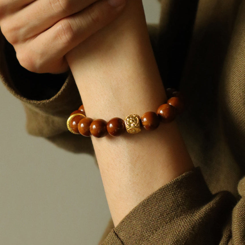 Ancient Presence – Golden Ratwood Energy Bracelet