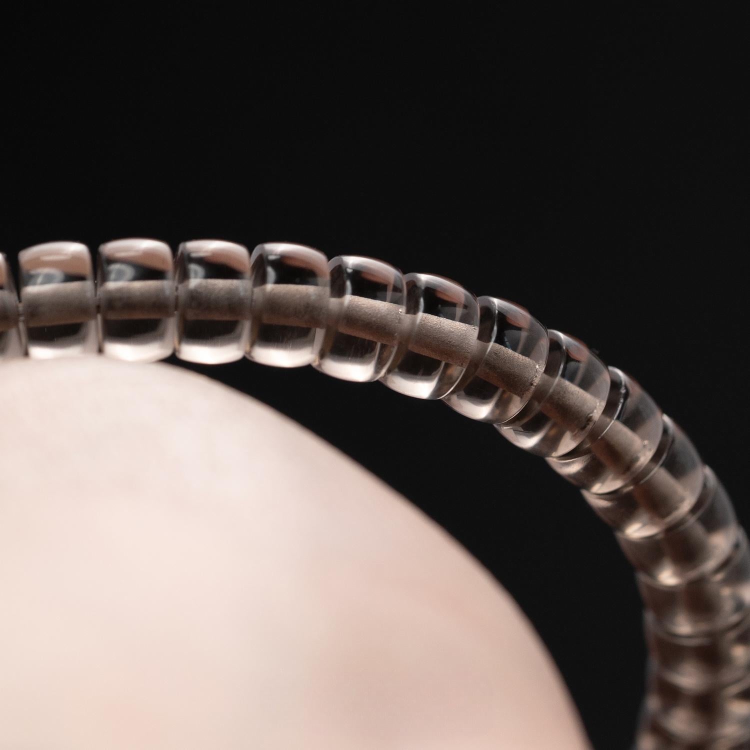 Shadow‑Guard Obsidian Bracelet – 6 mm Disc‑Cut