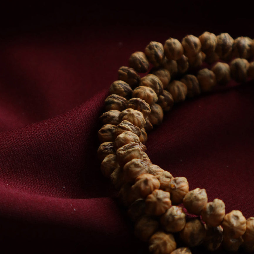 Elemental Harmony Mala – Fire & Earth Knots (108 beads)