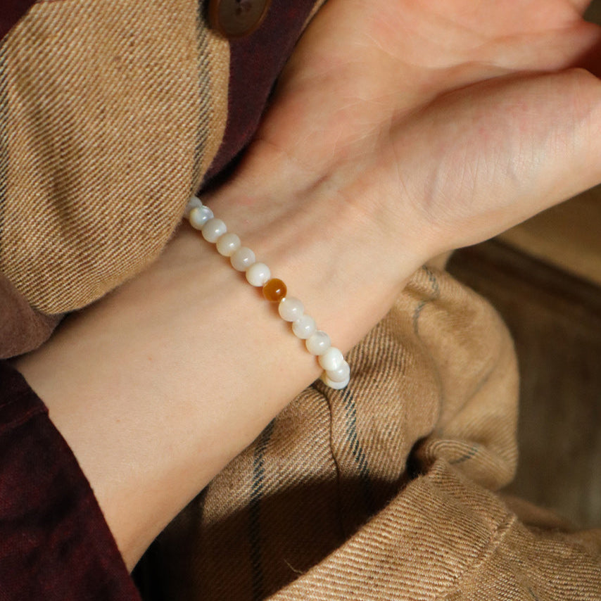 Solar Veil Shell Bracelet （6mm）