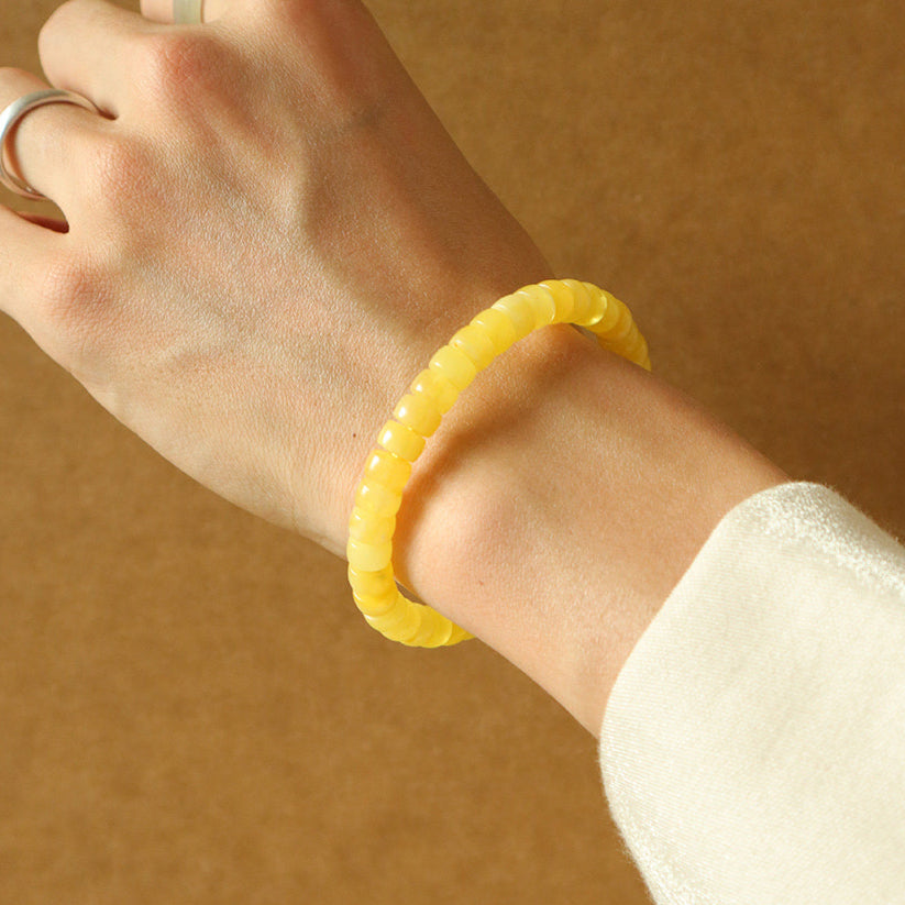 Golden Bloom Slice Bracelet (7 mm) 