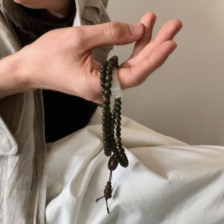 Green Sandalwood Mala Bracelet (6mm) – ‘Carried Intention’