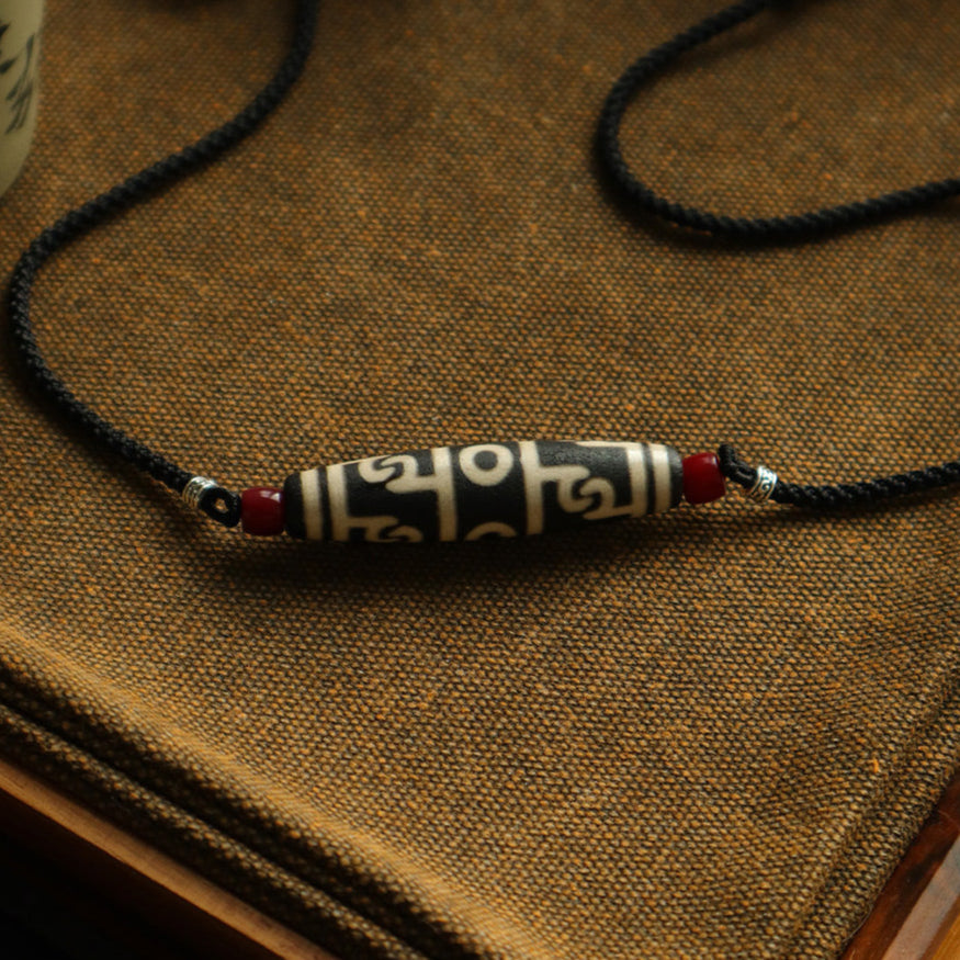 Guardian Eye Dzi Pendant (Tibetan Style)