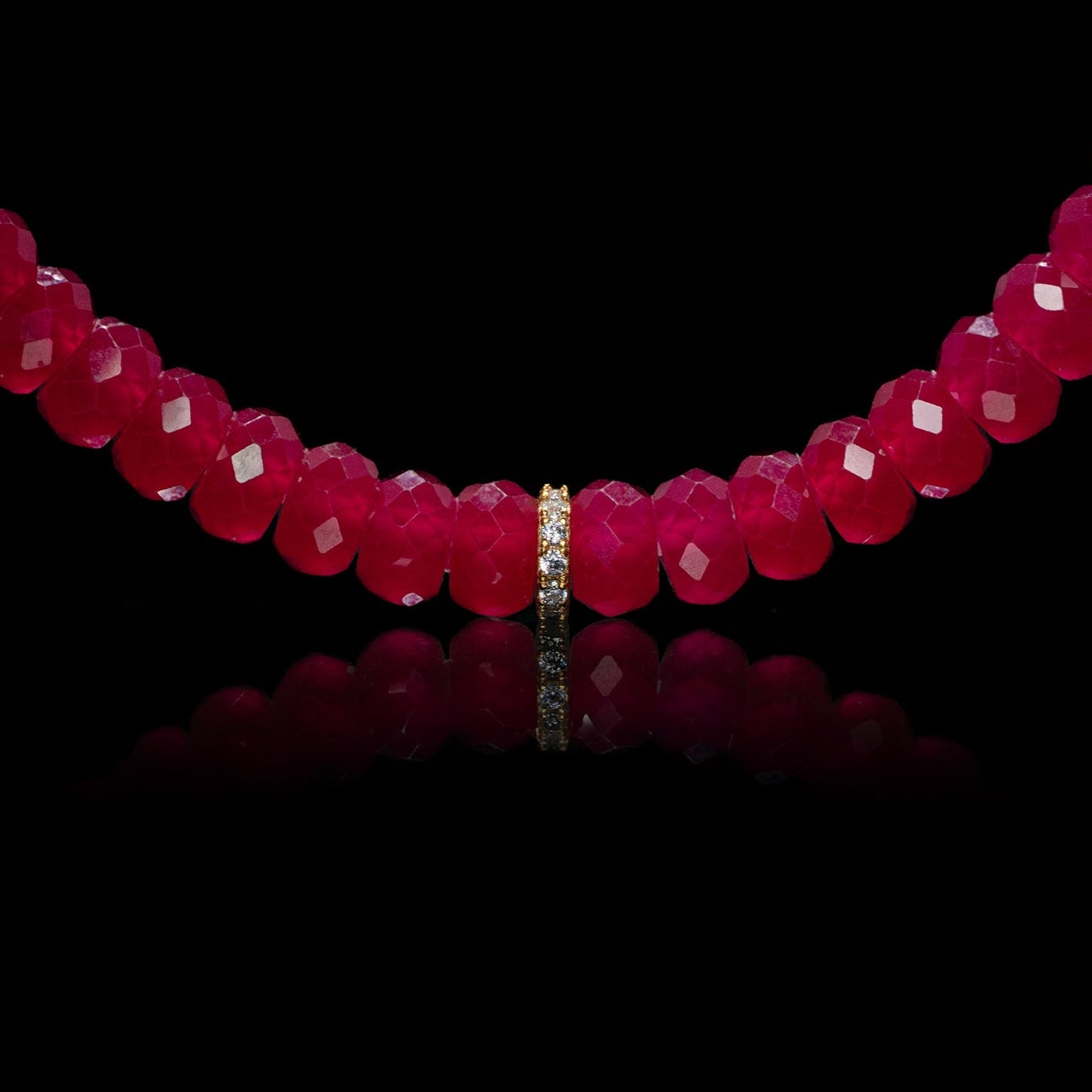 Crimson Radiance Ruby Disc Bracelet (5 mm)