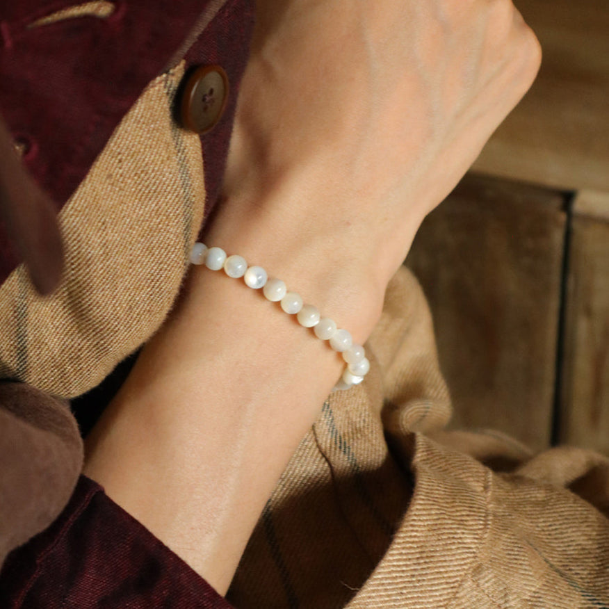 Solar Veil Shell Bracelet （6mm）