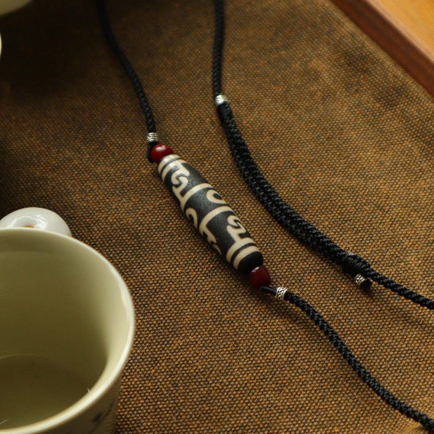 Guardian Eye Dzi Pendant (Tibetan Style)