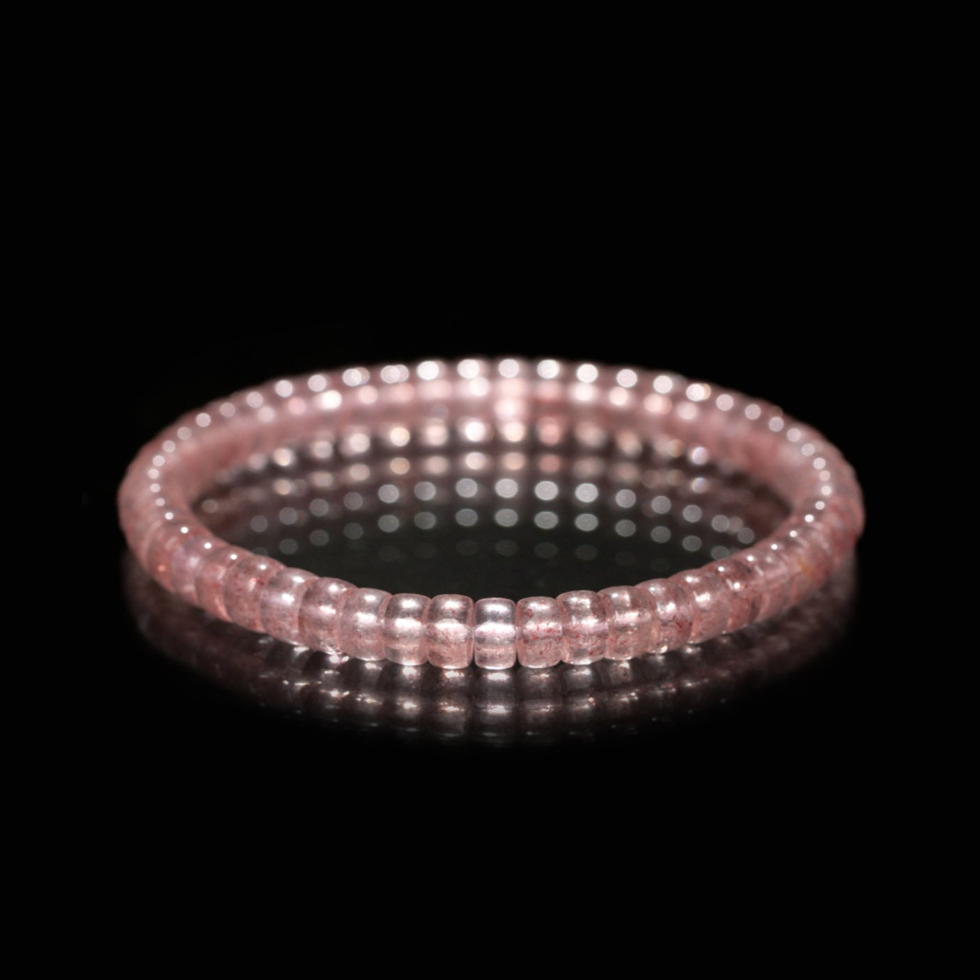 Strawberry Quartz Bracelet – Barrel Beads (6mm)