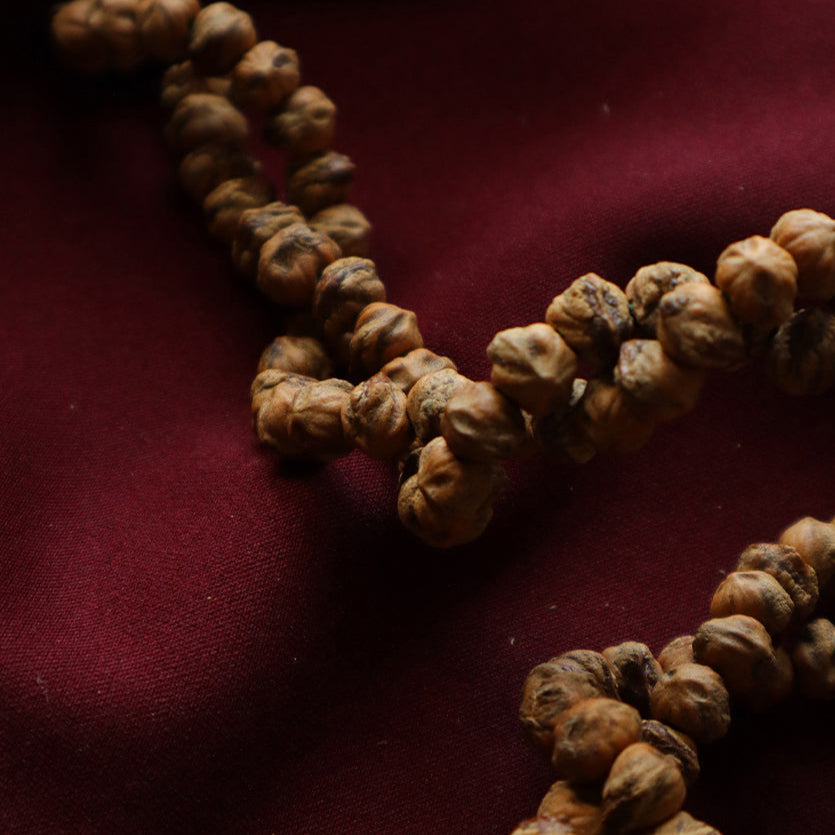 Elemental Harmony Mala – Fire & Earth Knots (108 beads)