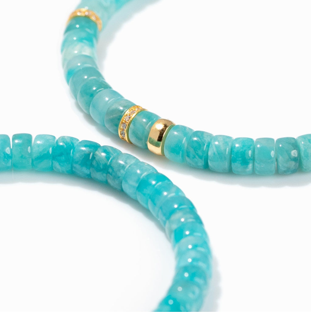 Amazonite Serenity Bracelet – 6mm Barrel Beads（6mm）