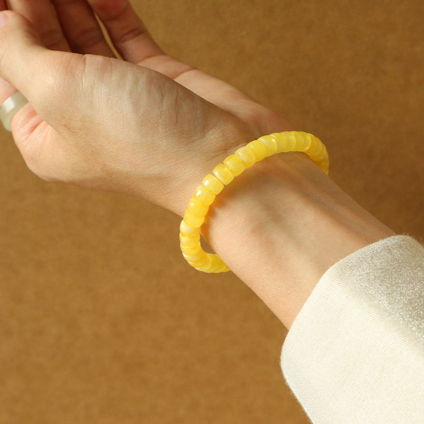Golden Bloom Slice Bracelet (7 mm) 