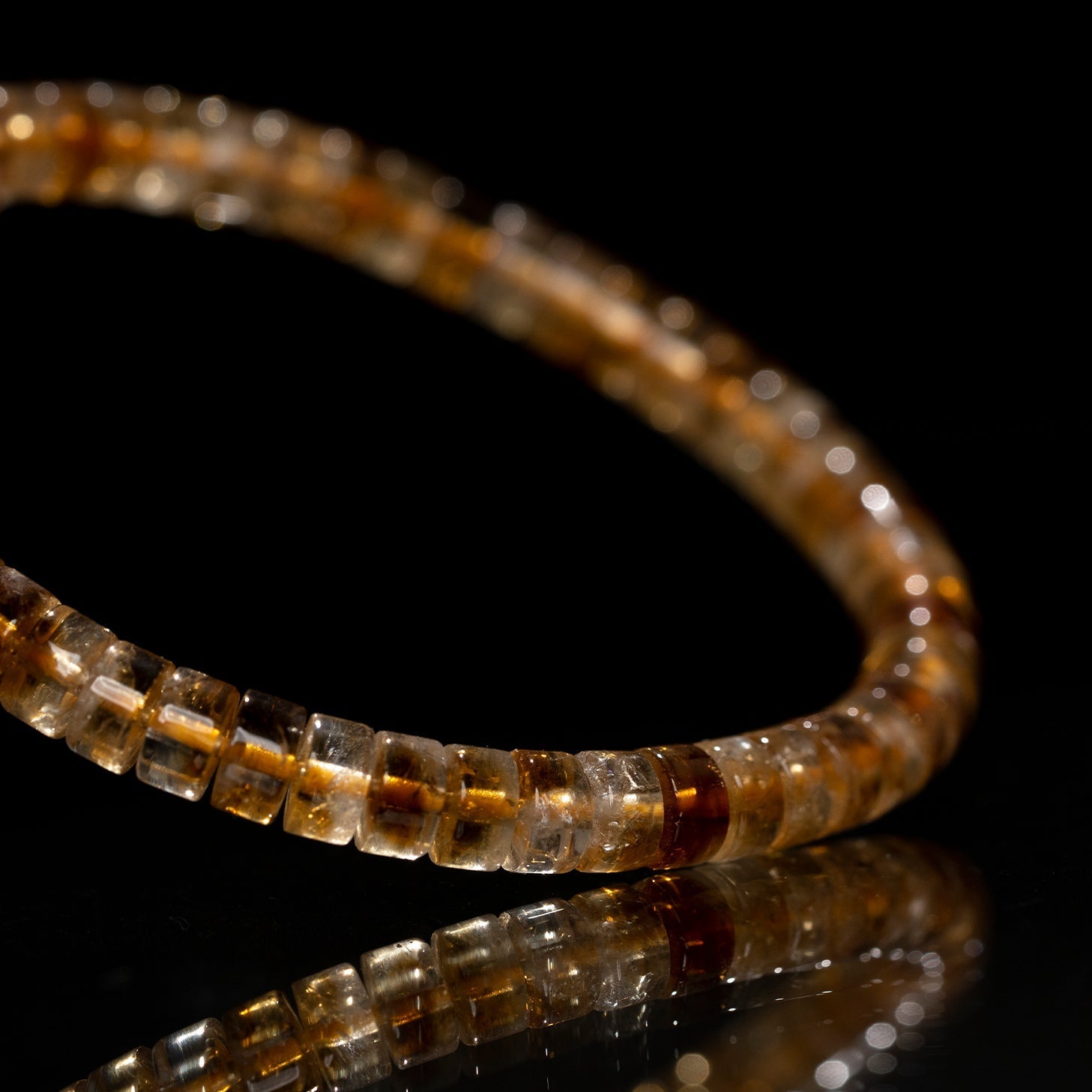 Citrine Abundance Bracelet – 6 mm Yellow Crystal | Aeonb