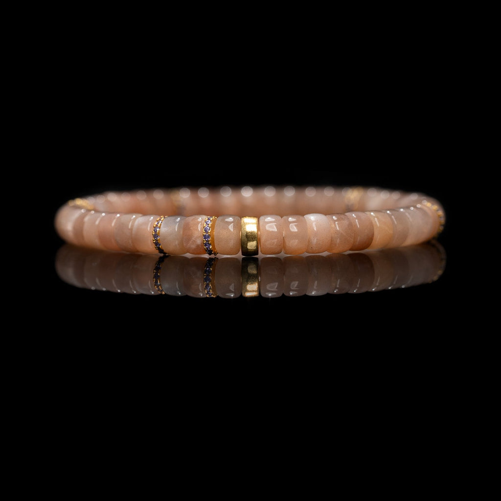 Moonlit Serenity Moonstone Bracelet (6 mm）