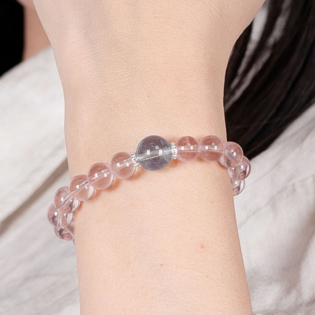 Rose Quartz & Aquamarine Bracelet – Soothing Energy (6mm)