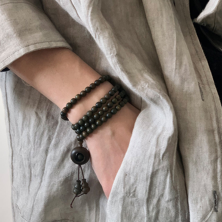 Green Sandalwood Mala Bracelet (6mm) – ‘Carried Intention’