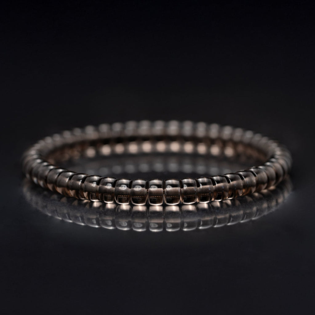 Shadow‑Guard Obsidian Bracelet – 6 mm Disc‑Cut