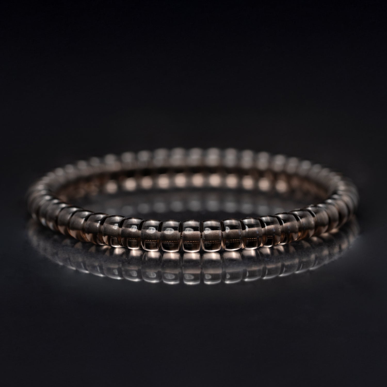 Shadow‑Guard Obsidian Bracelet – 6 mm Disc‑Cut