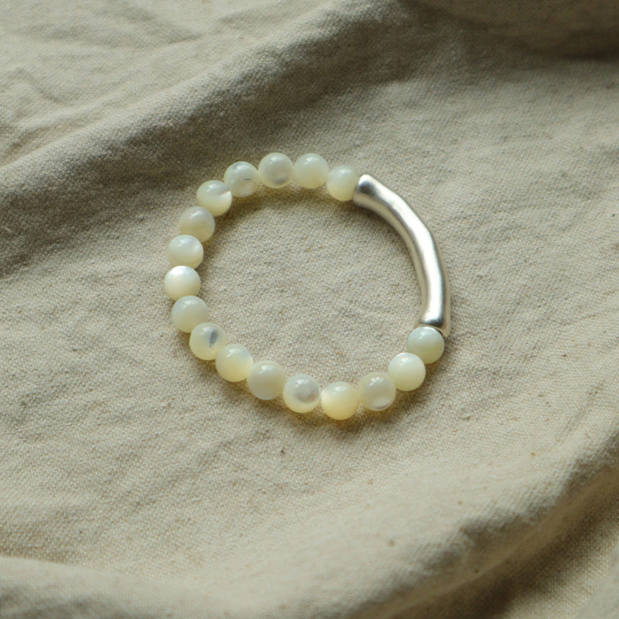 Silver Wing Shell Bracelet (8 mm)