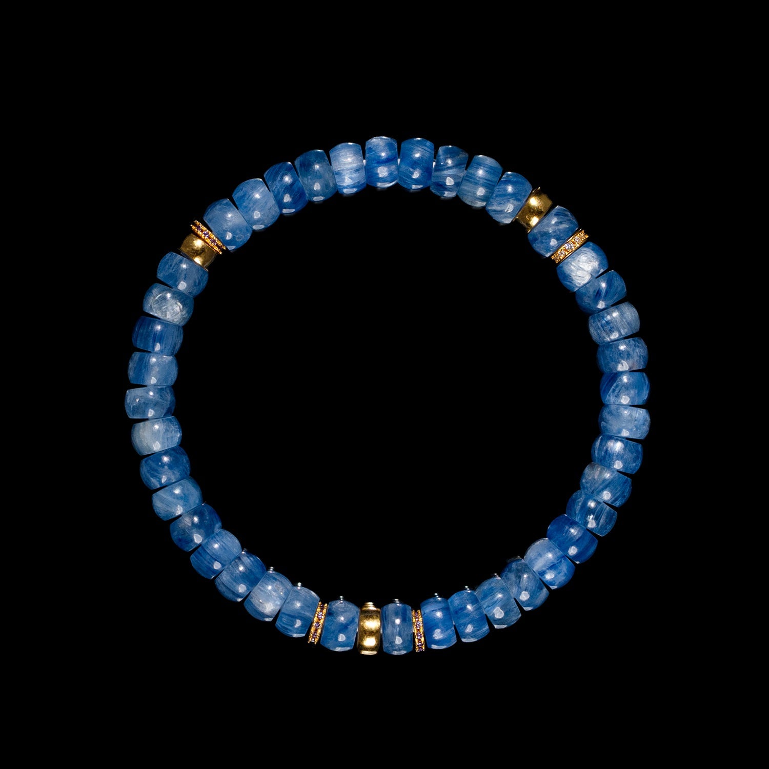Celestial Tide Blue Crystal Luck Bracelet (6 mm)