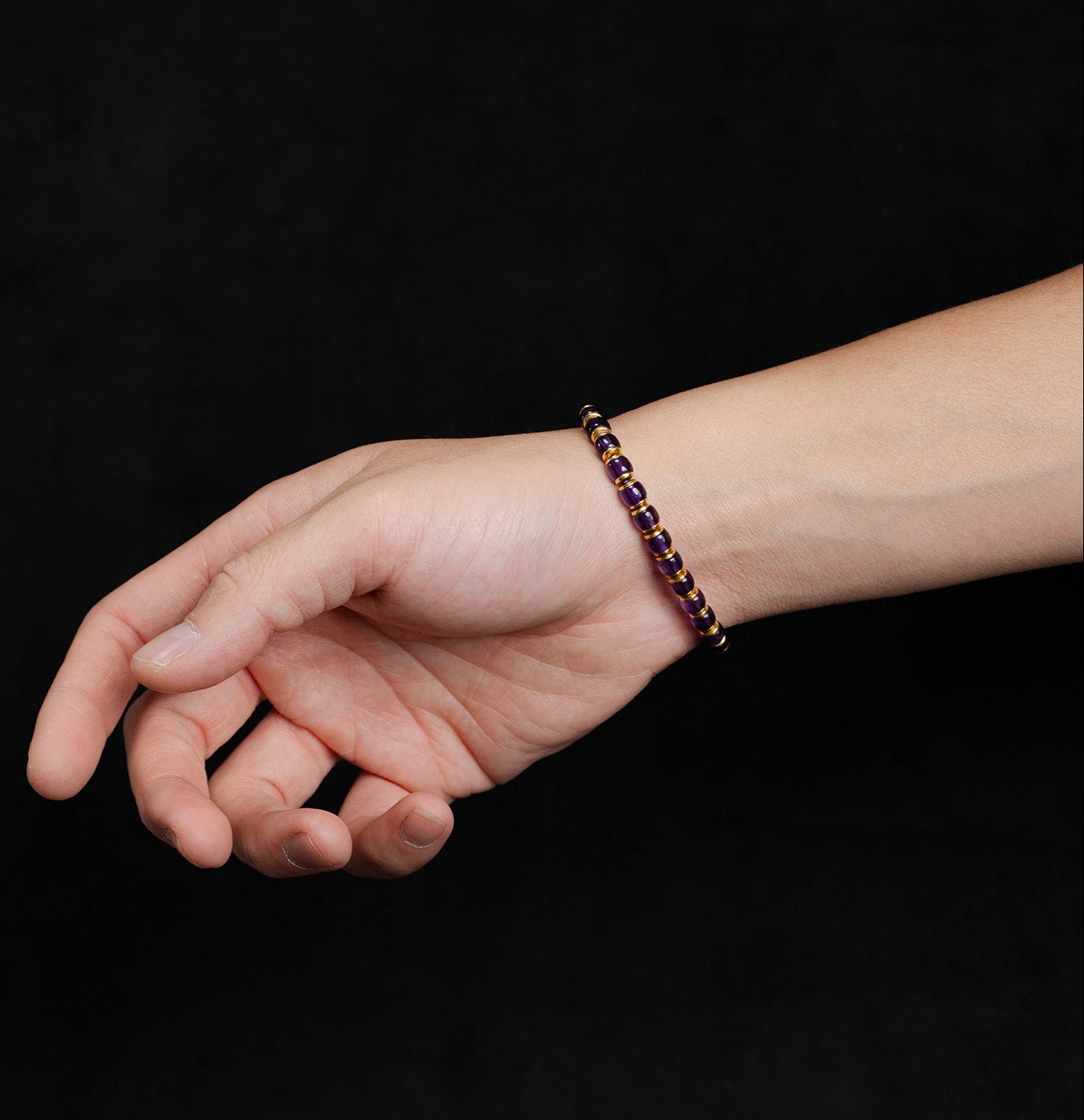 Uruguayan Amethyst Barrel Bracelet – (6mm)