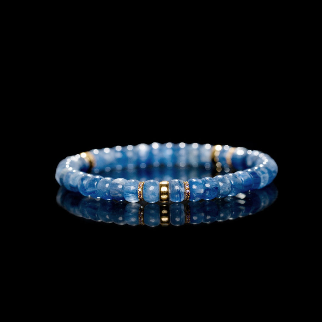 Celestial Tide Blue Crystal Luck Bracelet (6 mm)