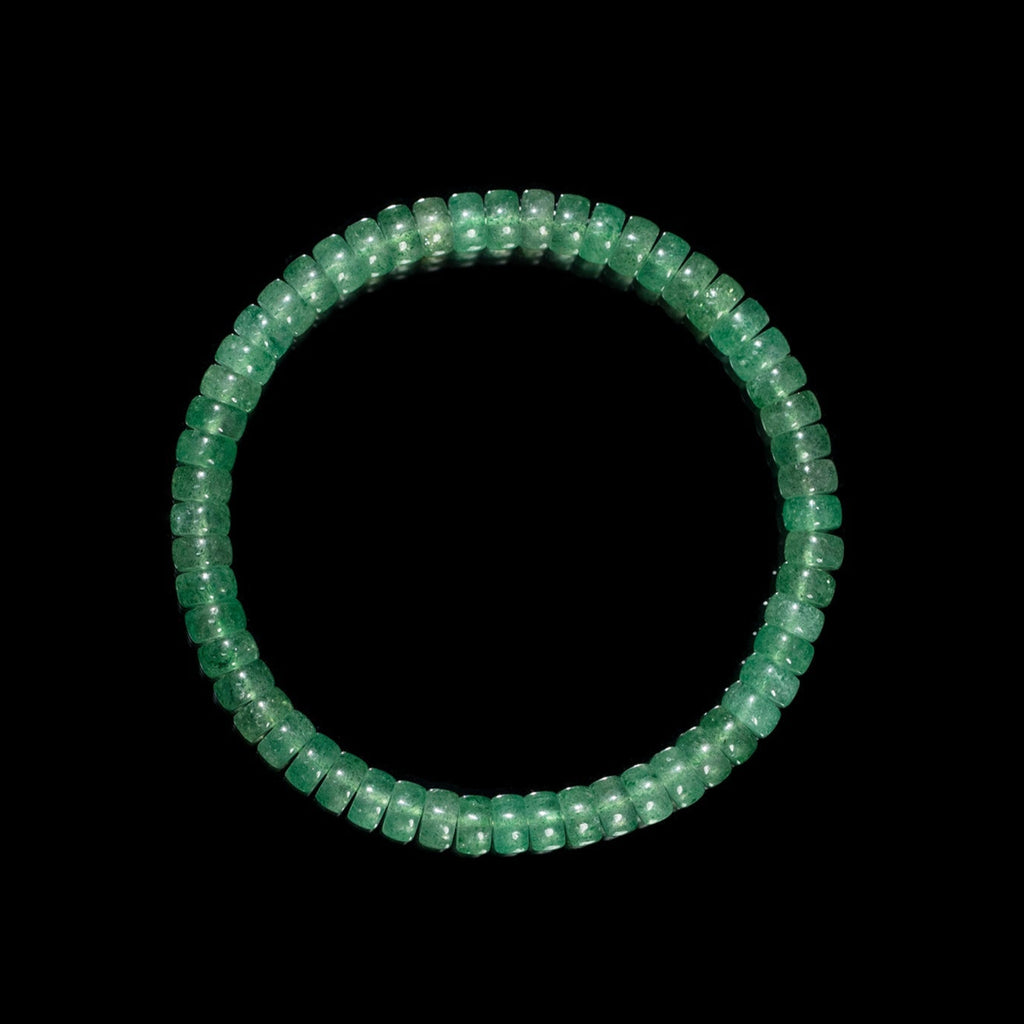 reen Phantom Quartz  Barrel‑Bead Triple Bracelet（6mm）