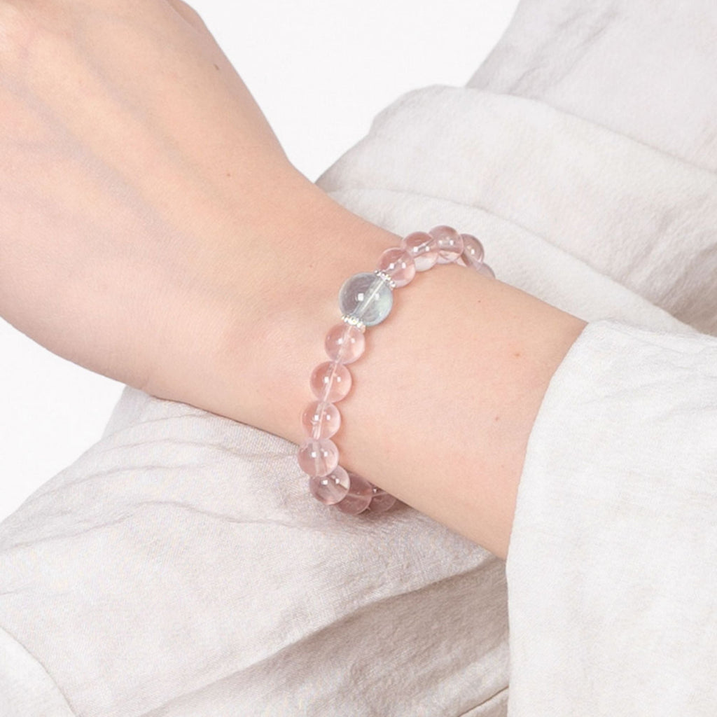 Rose Quartz & Aquamarine Bracelet – Soothing Energy (6mm)