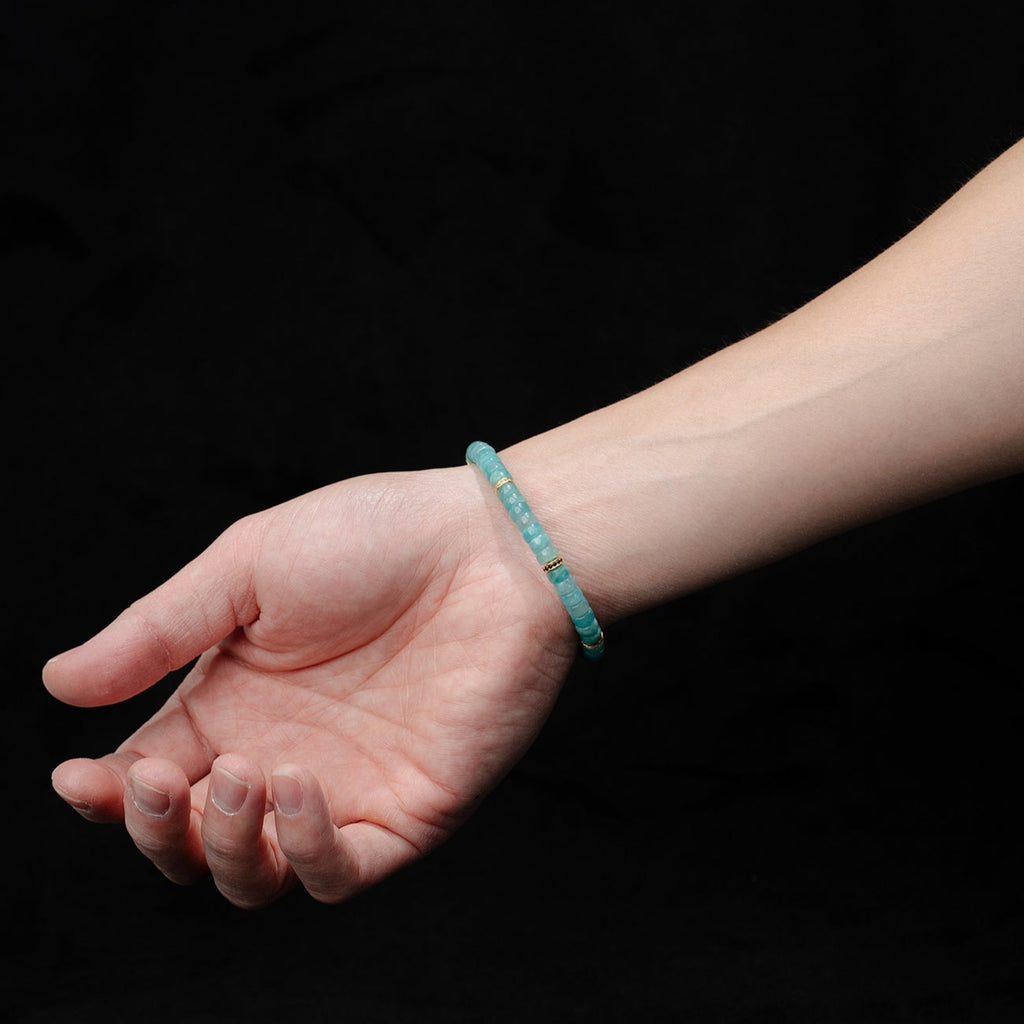 Amazonite Serenity Bracelet – 6mm Barrel Beads（6mm）