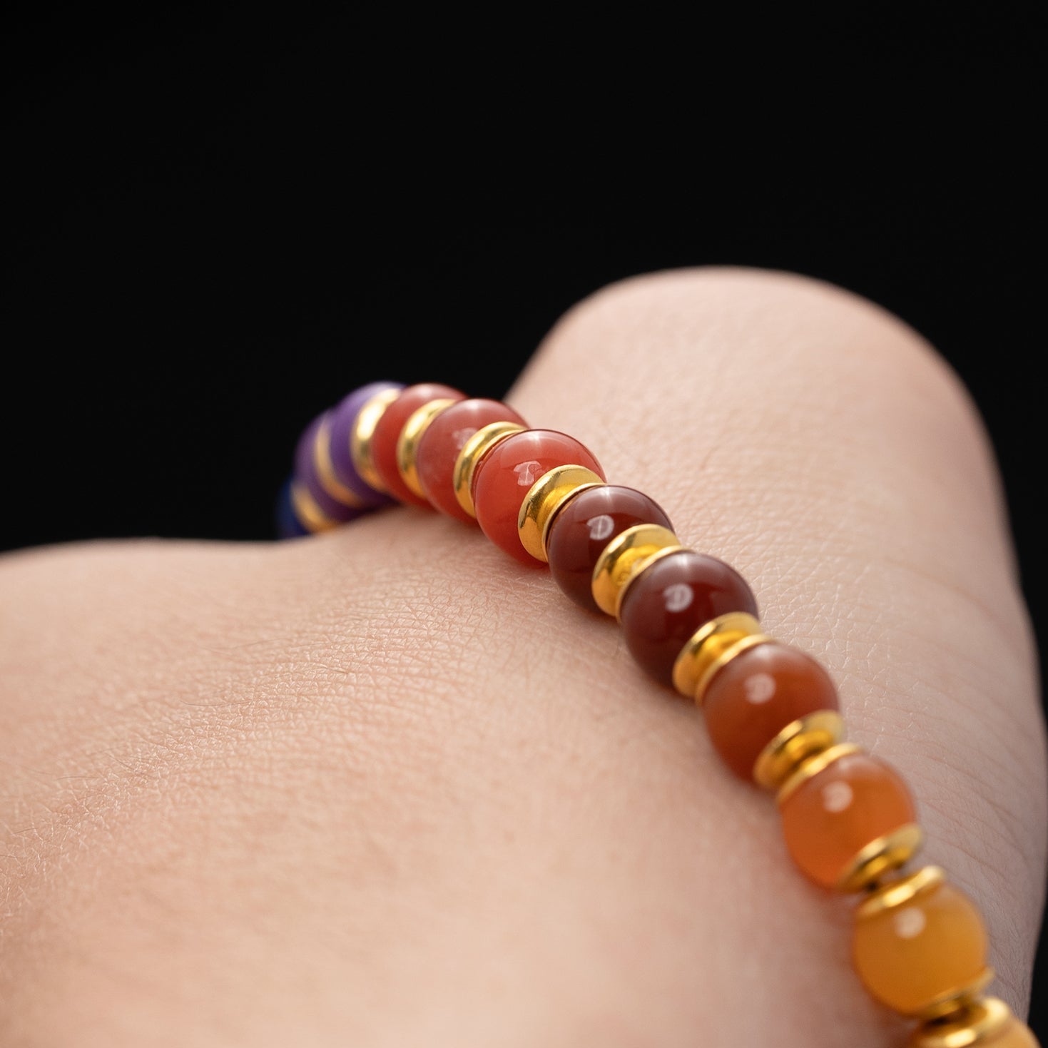 Rainbow Spectrum Gemstone Bracelet （6mm）