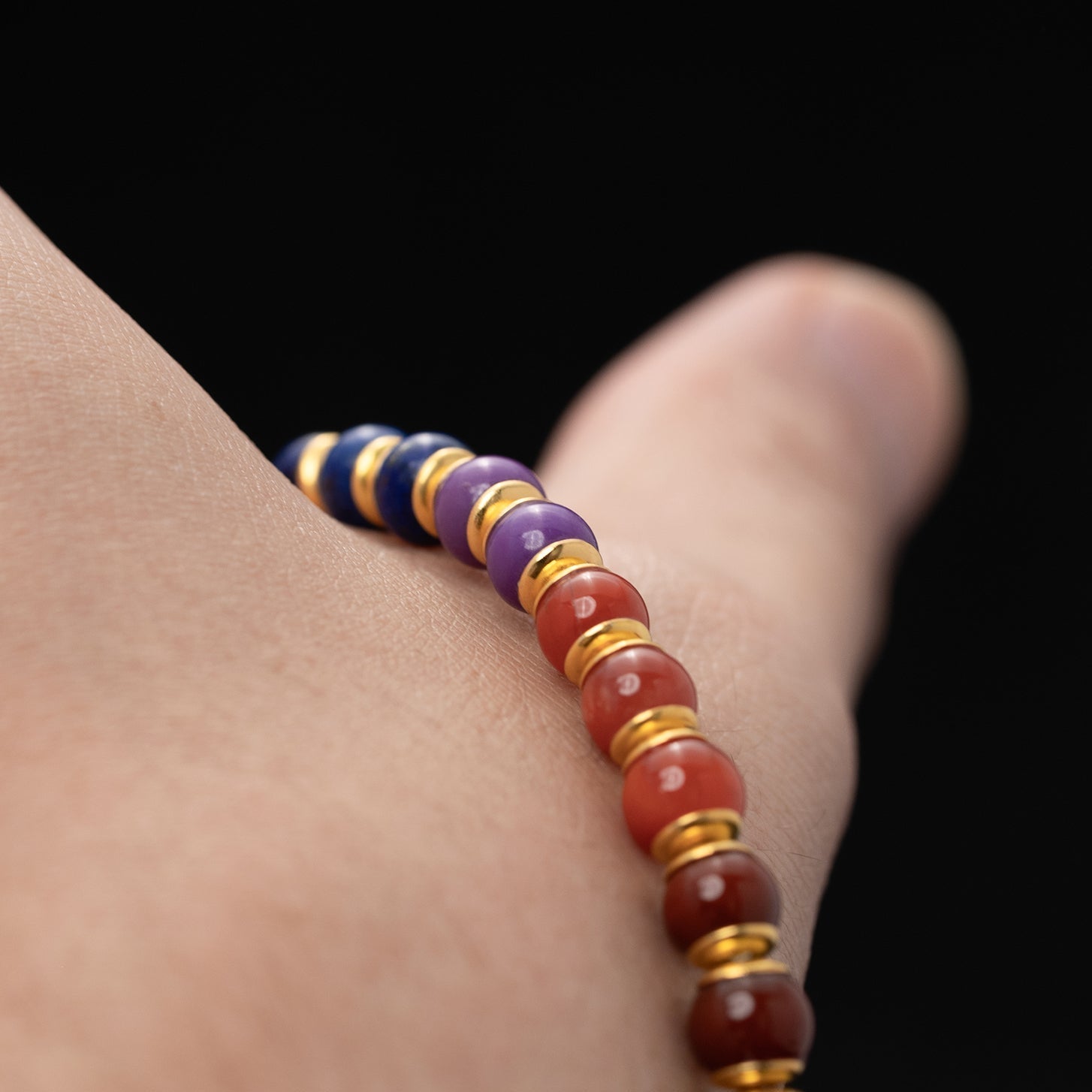 Rainbow Spectrum Gemstone Bracelet （6mm）