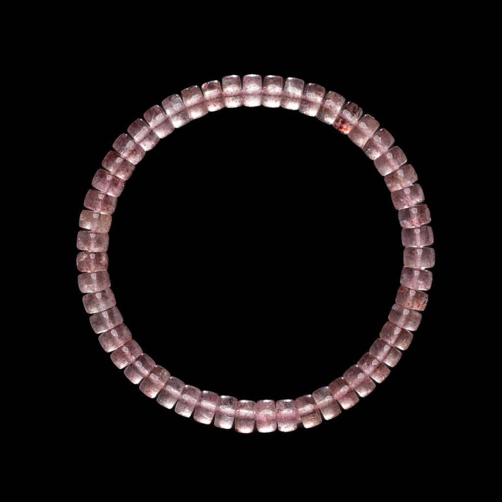 Strawberry Quartz Bracelet – Barrel Beads (6mm)