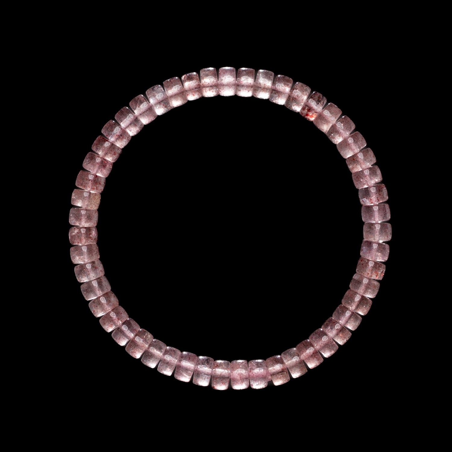 Strawberry Quartz Bracelet – Barrel Beads (6mm)
