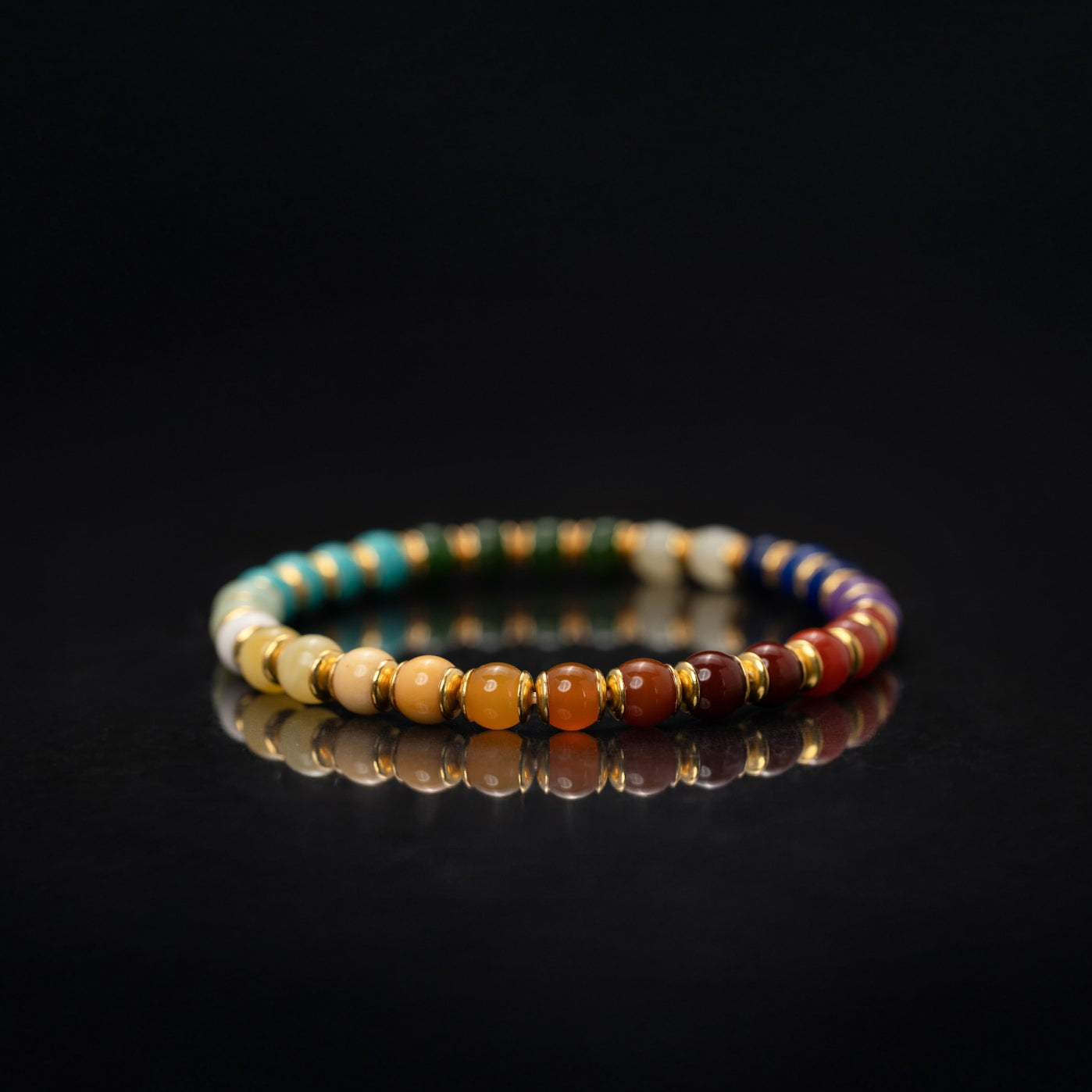 Rainbow Spectrum Gemstone Bracelet （6mm）