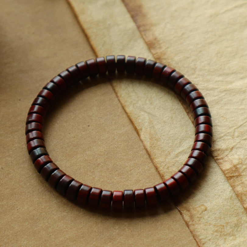 Bloom in Stillness – Purple Sandalwood Disc Bracelet
