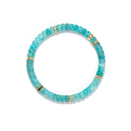 Amazonite Serenity Bracelet – 6mm Barrel Beads（6mm）