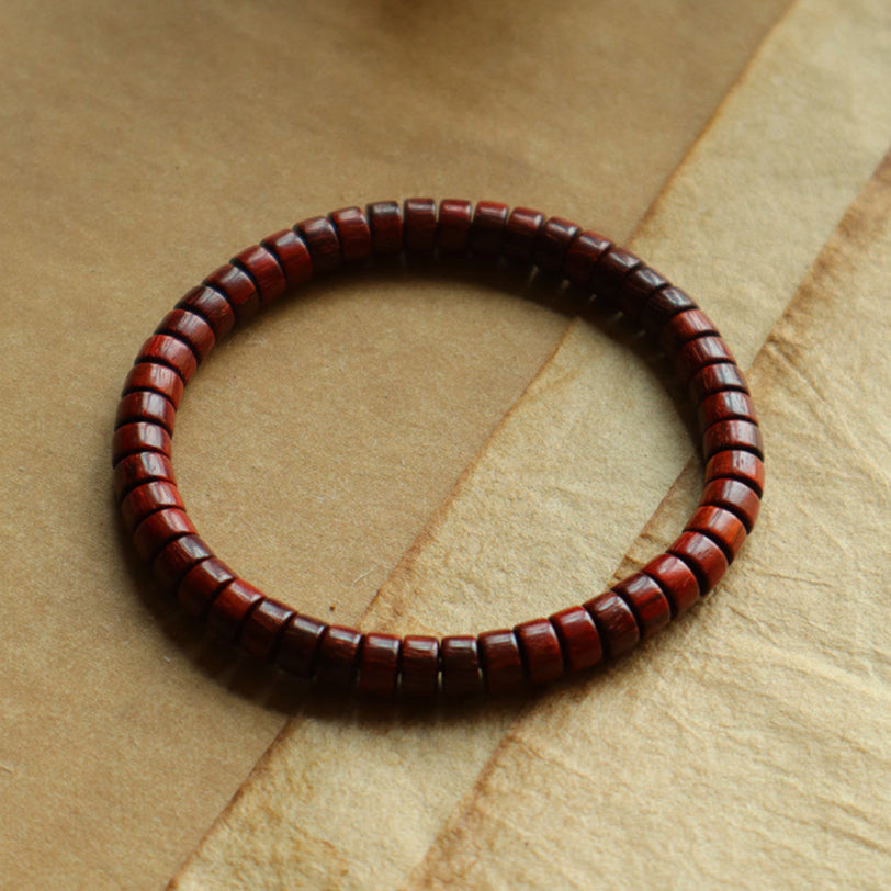 Bloom in Stillness – Purple Sandalwood Disc Bracelet