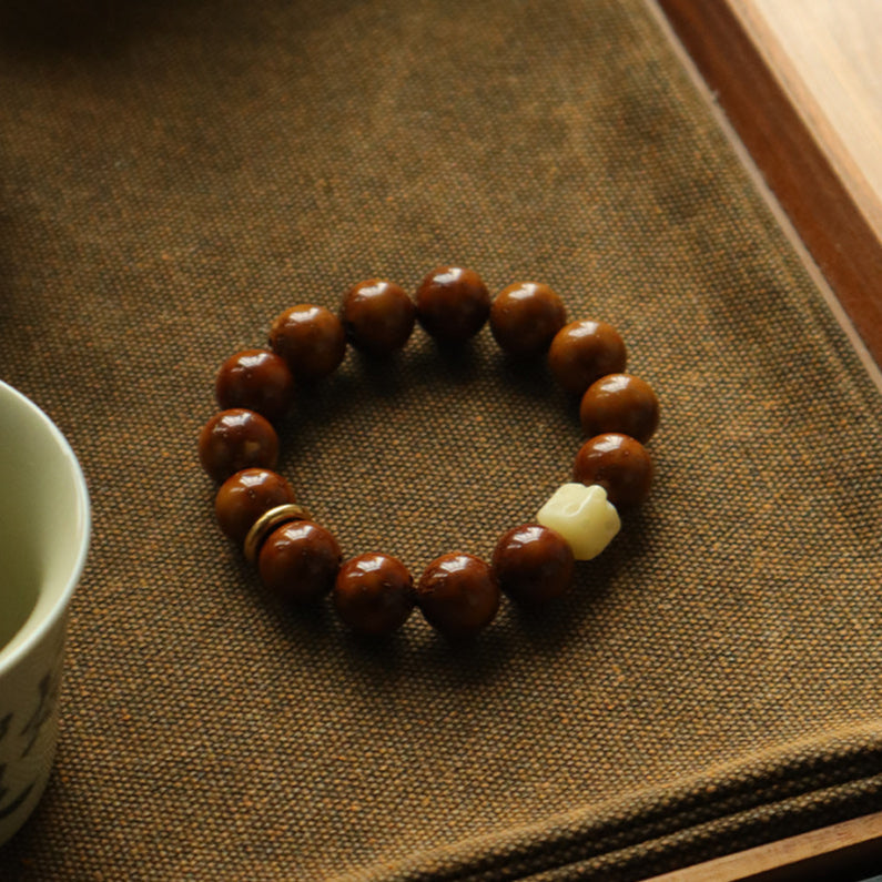Guardian’s Calm – Darkwood & Cream Harmony Bracelet