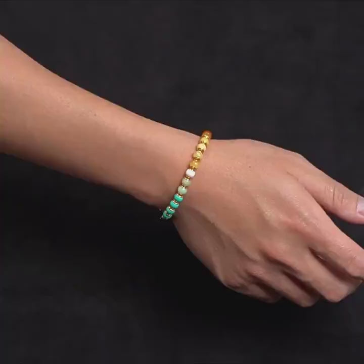 Rainbow Spectrum Gemstone Bracelet （6mm）