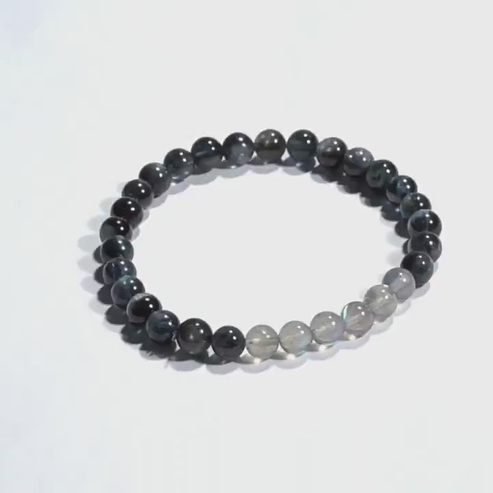 Starlight Onyx & Moonstone Bracelet – (6mm)